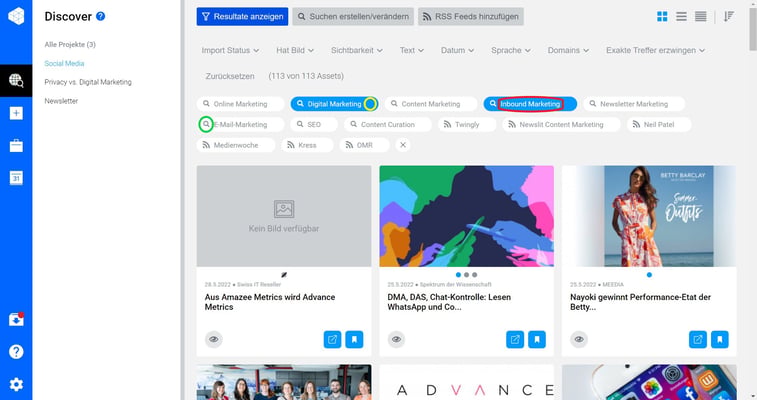 Scope Screenshot Kanalauswahl
