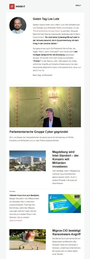 Newsletter von Inside IT