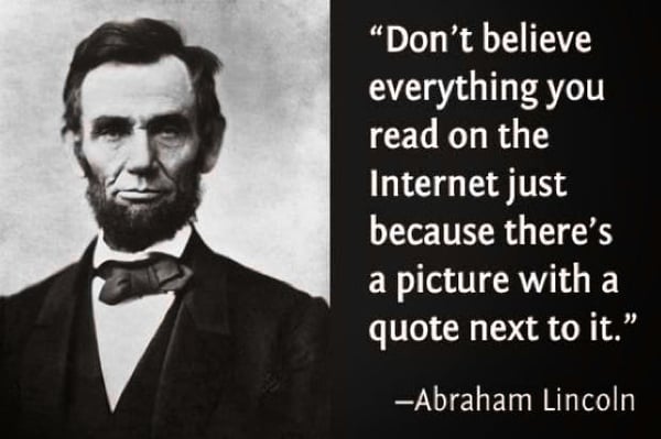 Fake News Lincoln Zitat