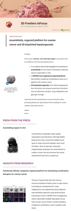 newsletter insphero