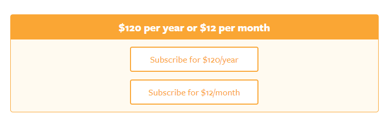 paid newsletter subscription